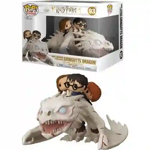 Funko Pop. Harry, Ron y Hermione en el Dragón de Gringotts. Harry Potter