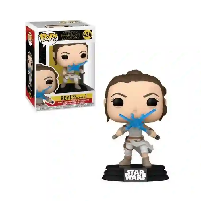 Funko Pop. Rey con dos espadas láser. Star Wars