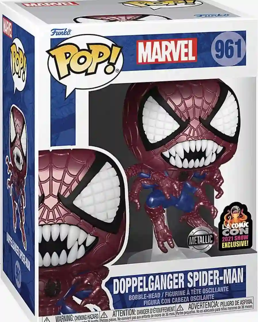 Funko Pop Doppelgar (Metallic, Exclusive) Spiderman