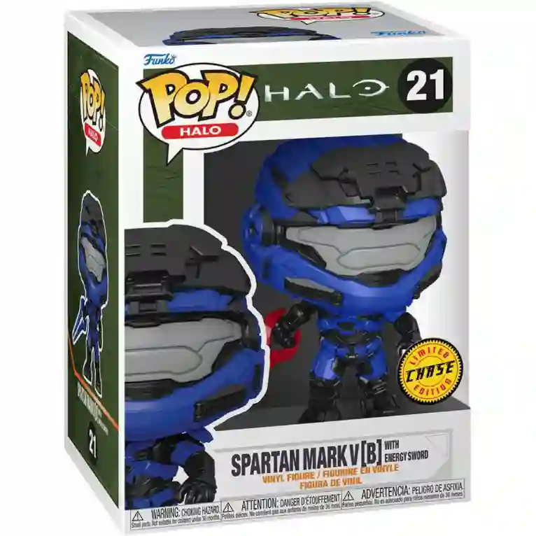 Funko Pop Spartan Mark V (B) con Espada de Energia. Halo CHASE