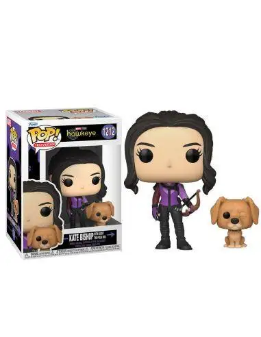 Funko Pop Kate Bishop with Lucky The Pizza Dog. Hawkeye Marvel