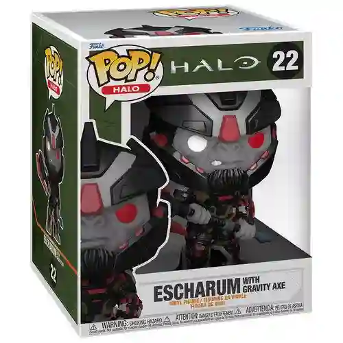 Funko Pop Escharum con Gravity Axe. Halo
