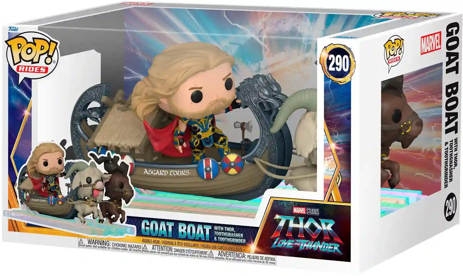 Funko Pop. Thor Goat Boat. Thor Love and Thunder