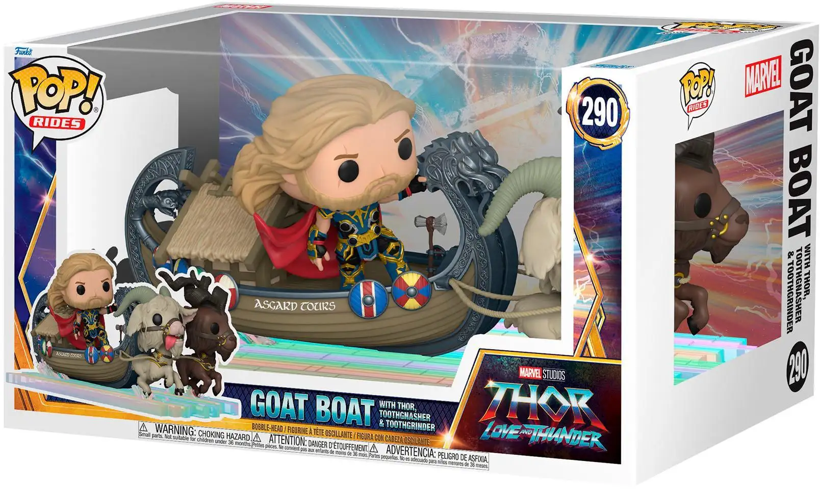 Funko Pop. Thor Goat Boat. Thor Love and Thunder