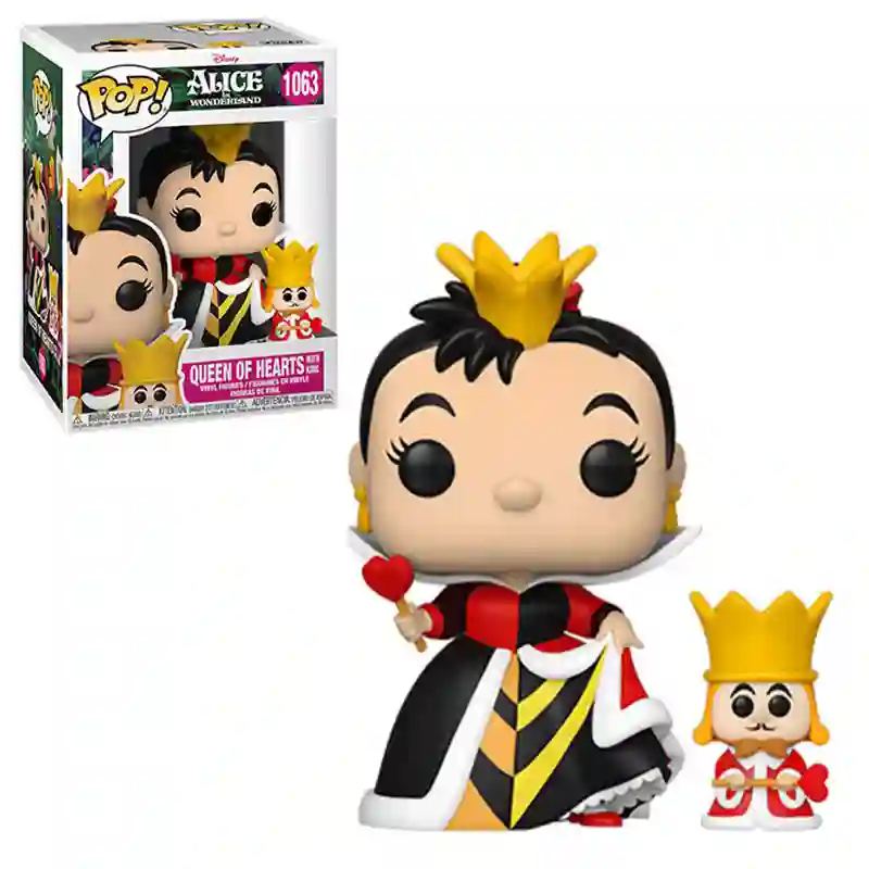 Funko Pop Reina de Corazones con el rey. (CAJA DAÑADA) Alicia en el País de las Maravillas 70th