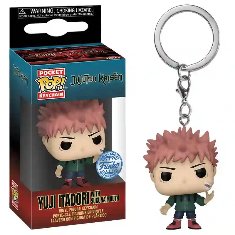 Llavero Pop Yuji Itadori con Boca de Sukuna. Jujutsu Kaisen
