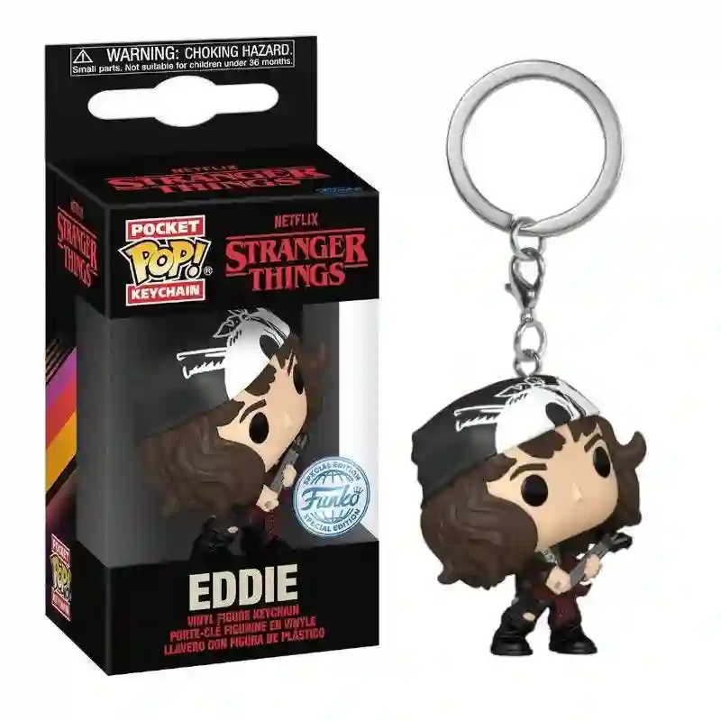 Pop Keychain Eddie with guitar. Stranger Things