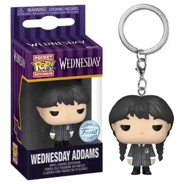 Funko Pop Wednesday Addams Keychain. Wednesday