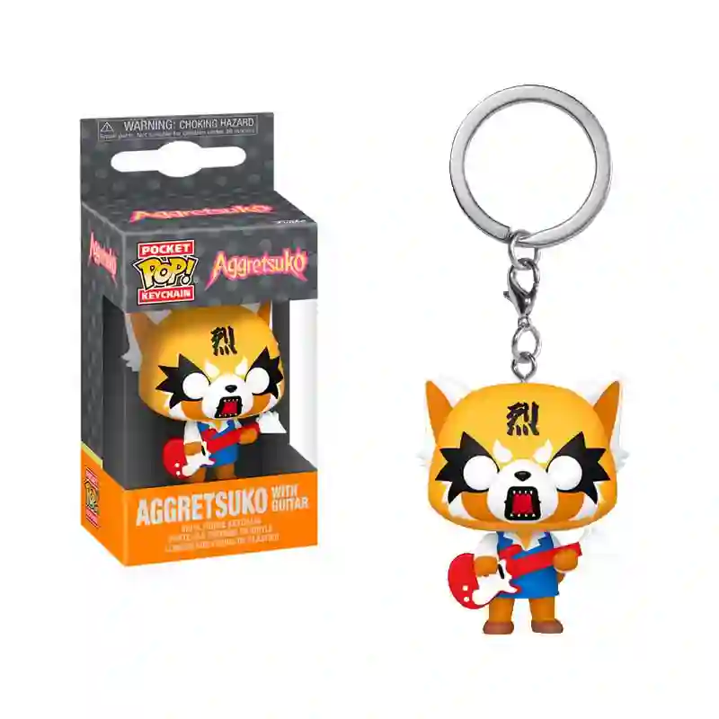 Llavero Pop. Aggretsuko con Guitarra. Aggretsuko