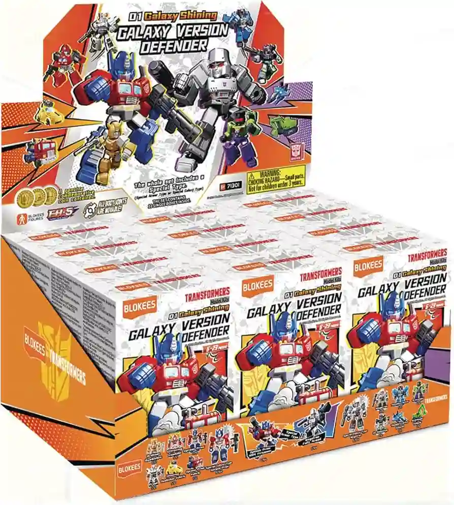 Blokees Caja de Mini Figuras Galaxy Version Defender ( 12 Mini Figuras Aleatorias ). Transformers