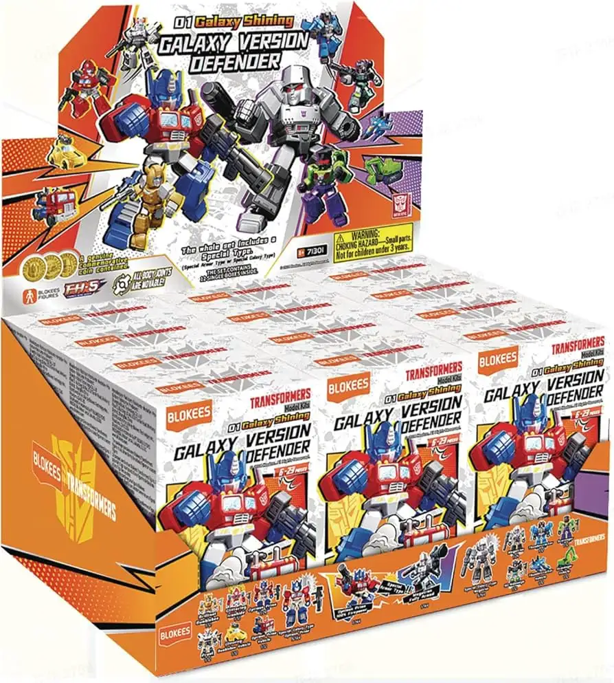 Blokees Caja de Mini Figuras Galaxy Version Defender ( 12 Mini Figuras Aleatorias ). Transformers