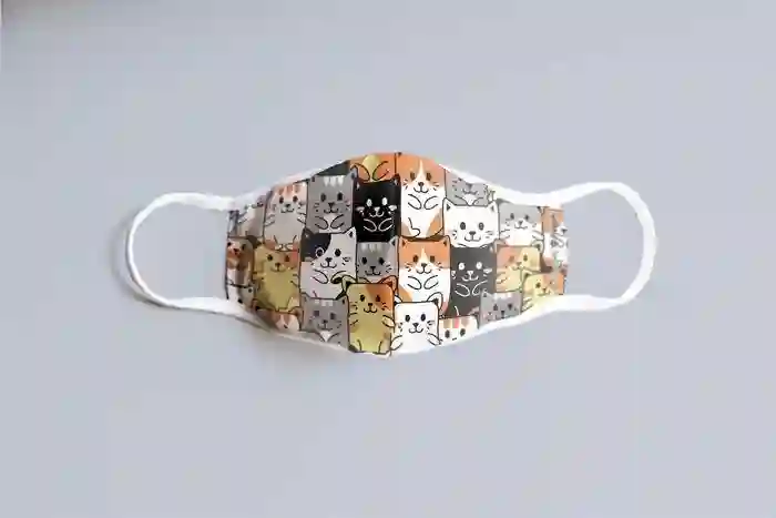 Mascarilla estampado Gatos (tamaño infantil)