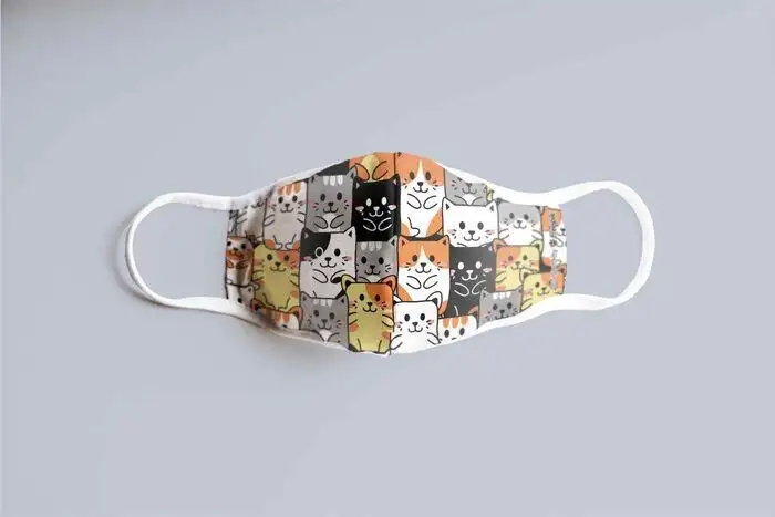 Mascarilla estampado Gatos (tamaño infantil)