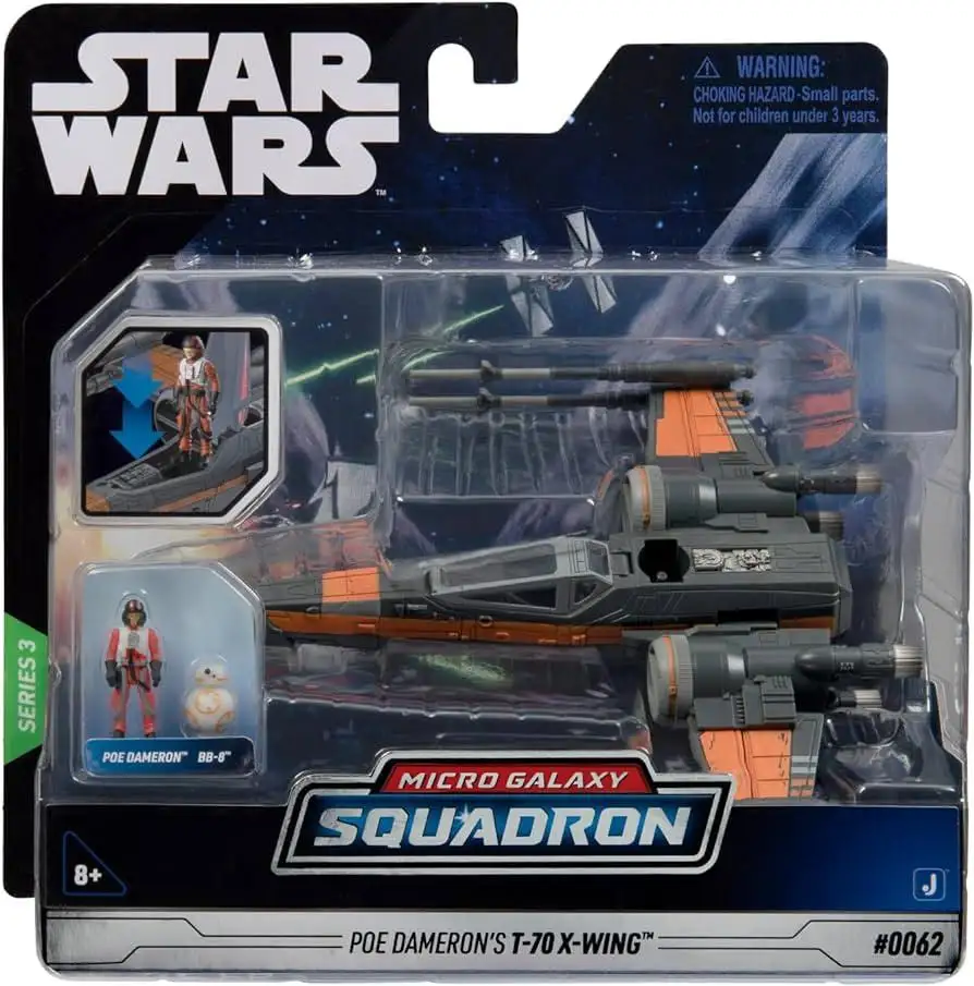 Micro Galaxy Squadron. Poe Dameron's T-70 X-Wing. Star Wars