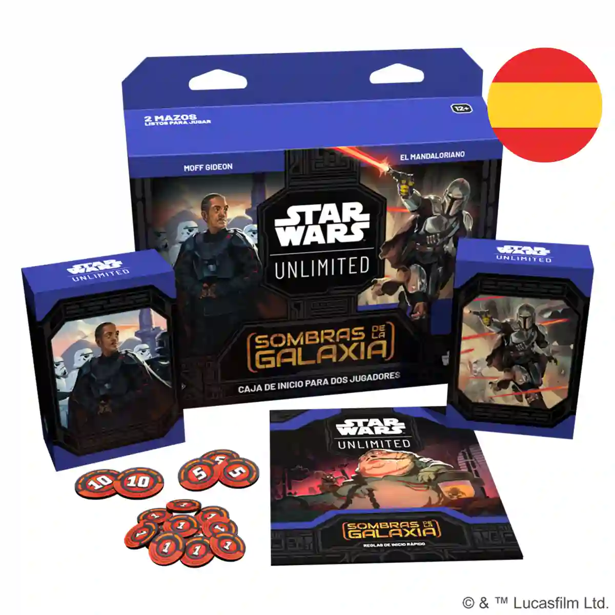 Star Wars Unlimited: 2 player Starter kit. Sombras de la Galaxia. Mandalorian y Moff Gideon. (24) ESPAÑOL