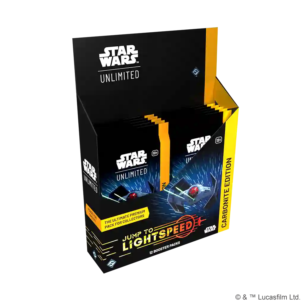 Star Wars Unlimited. Salto a la Velocidad de la Luz: Caja de Sobres Carbonite (12) Inglés