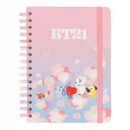 Cuaderno Tapa Forrada A5 BT21 Cherry Blossom