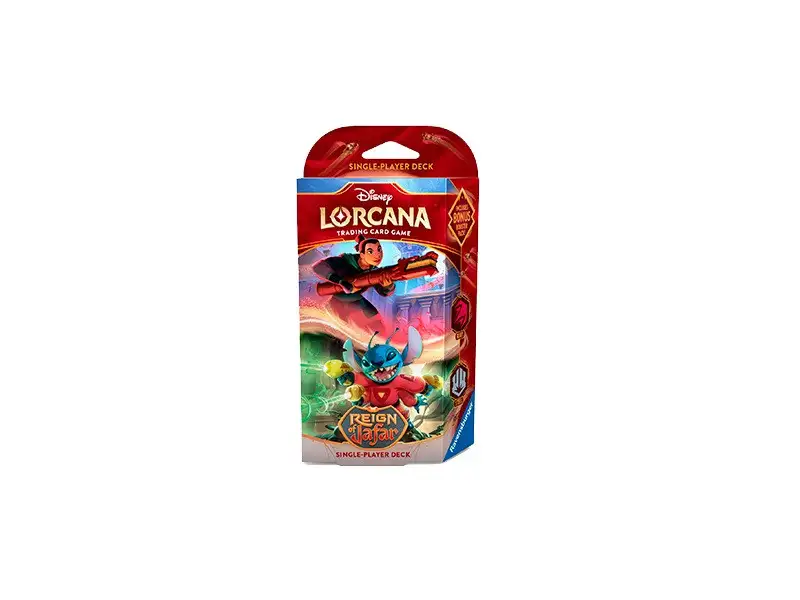 RESERVA Lorcana Reign of Jafar: Ruby / Steel Starter Deck (Inglés)