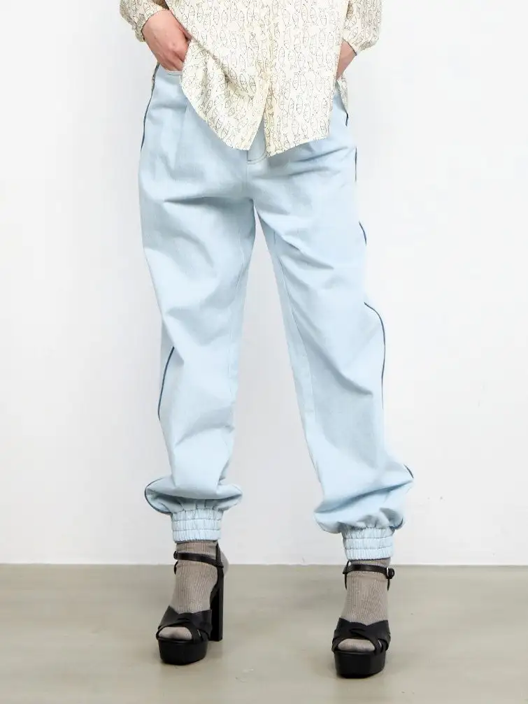 Pantalones de zanahoria de mezclilla de stella nova