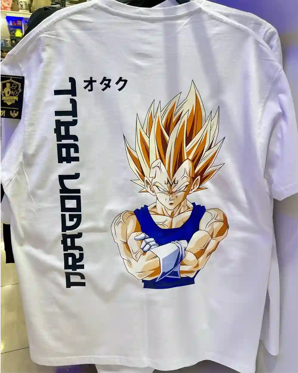 New Oversize White Vegeta Dragon Ball T -shirt