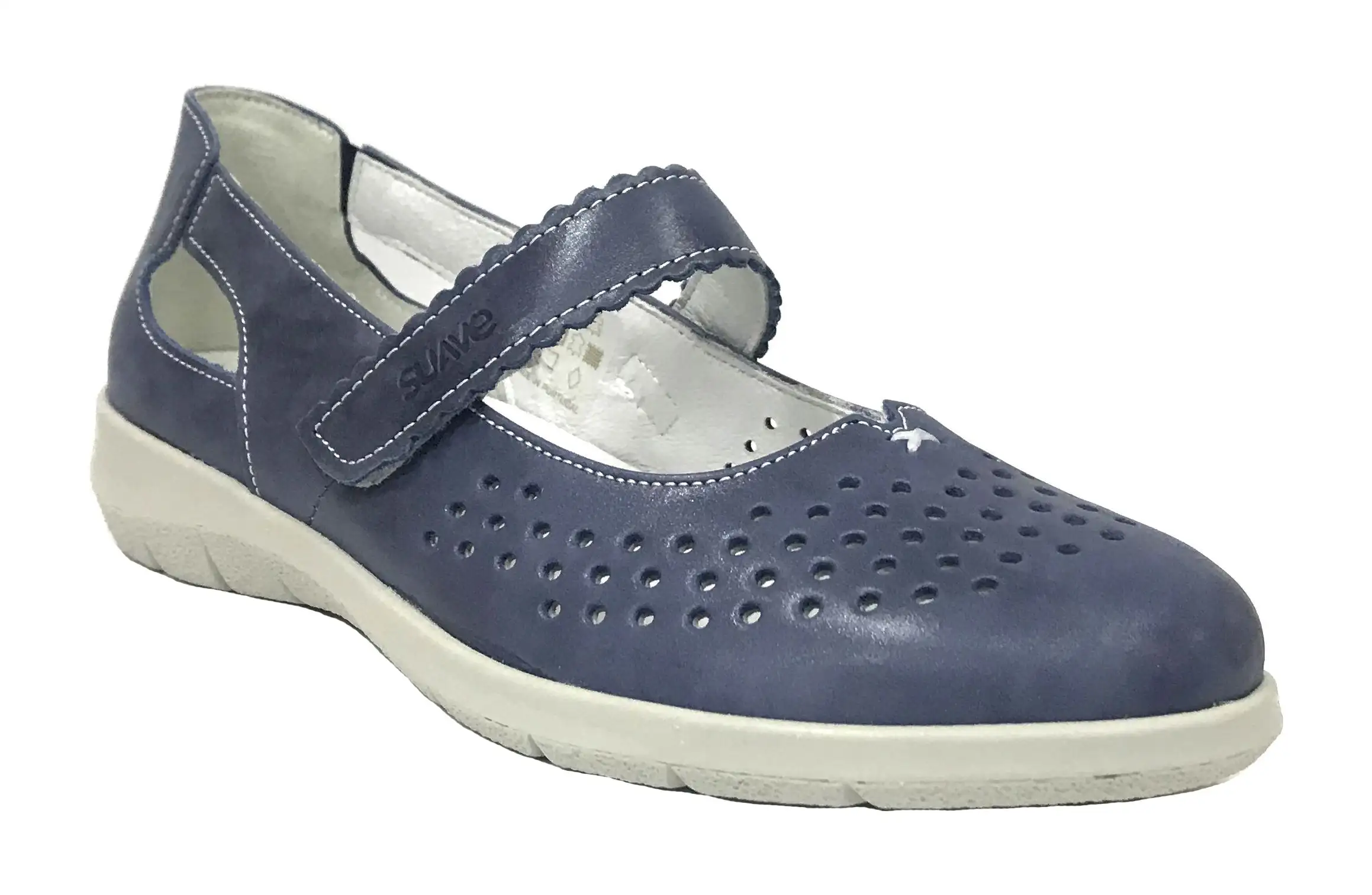 Soft 70a 3632 Cobalt Woman Shoe Merceditas Velcro