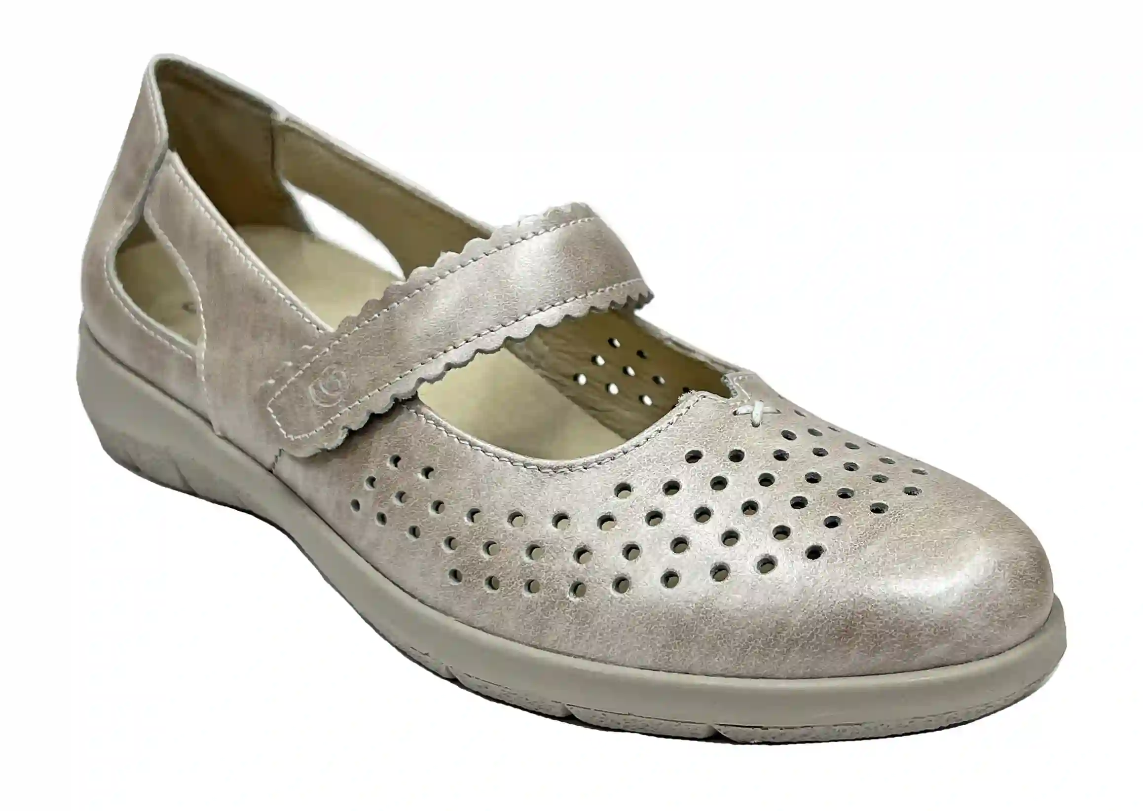SUAVE 71B 3632 Tea Zapato Mujer Merceditas velcro