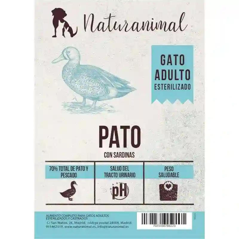 Receta de Pato y Sardinas para Gatos