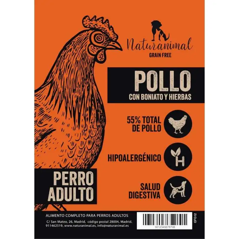 Receta de pollo para perra