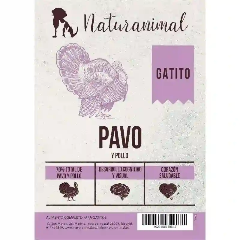 Naturanimal Receta de Pavo y Pollo para Gatitos (gatito)