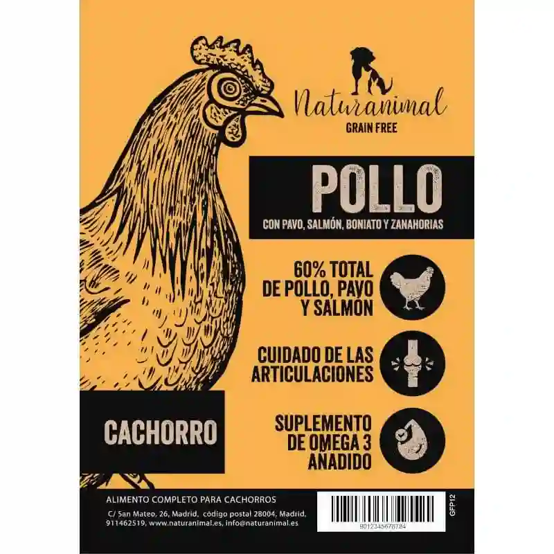 Receta de pollo para Cachorros