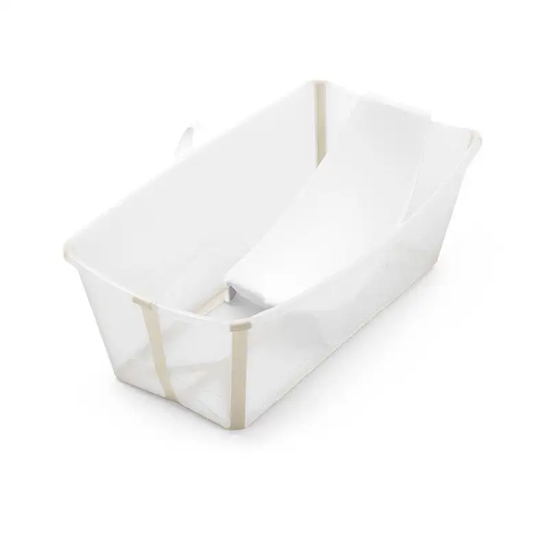 Folding bathtub with Stokke Flexi Bath seat