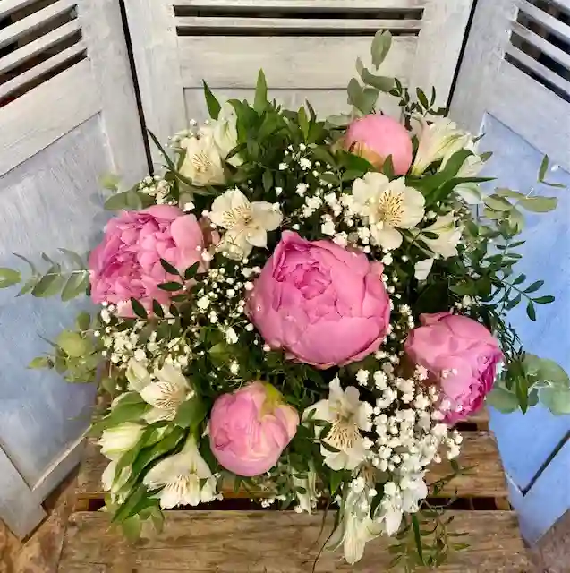 Ramo Peonias y Alstroemeria
