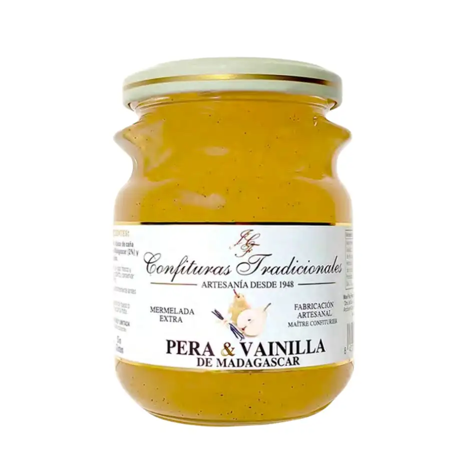 Confituras Tradicionales Mermelada Pera y Vainilla de Madagascar - Tarro 300 gr.