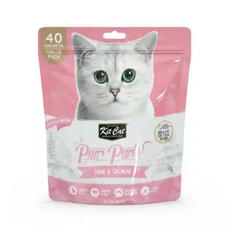 Kit Cat Purr Puree Value Pack Atún & Salmón 40Uds