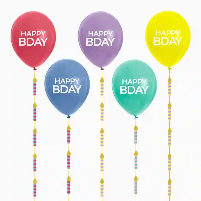 GLOBOS HB TIRAS VELAS- 5ud