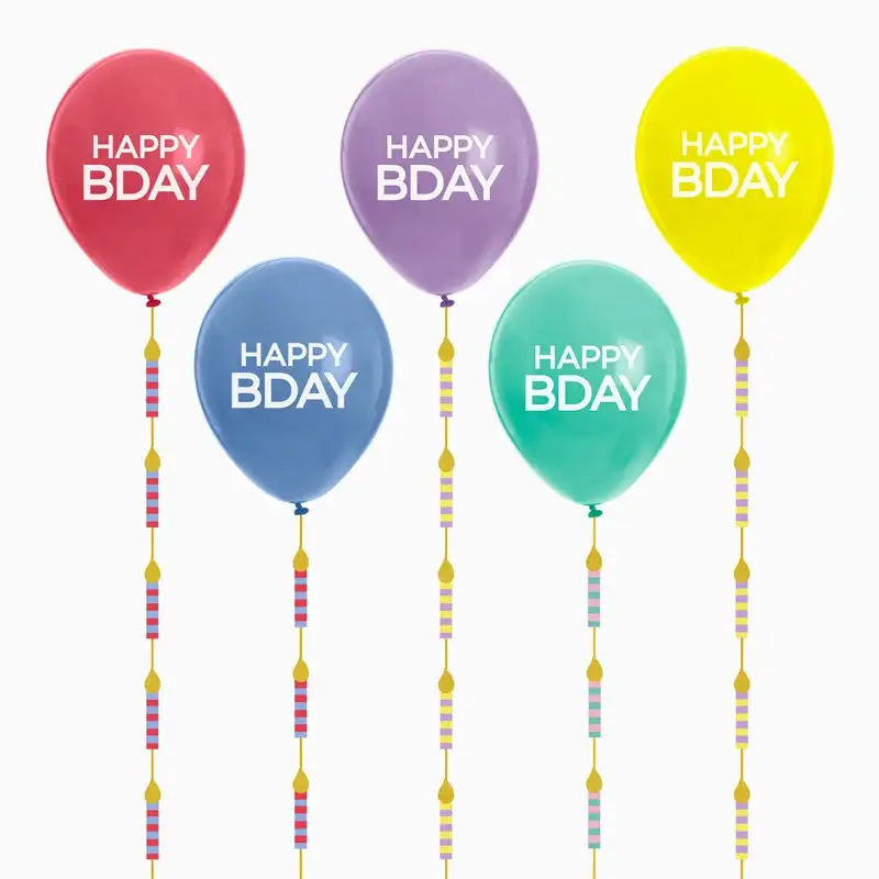GLOBOS HB TIRAS VELAS- 5ud
