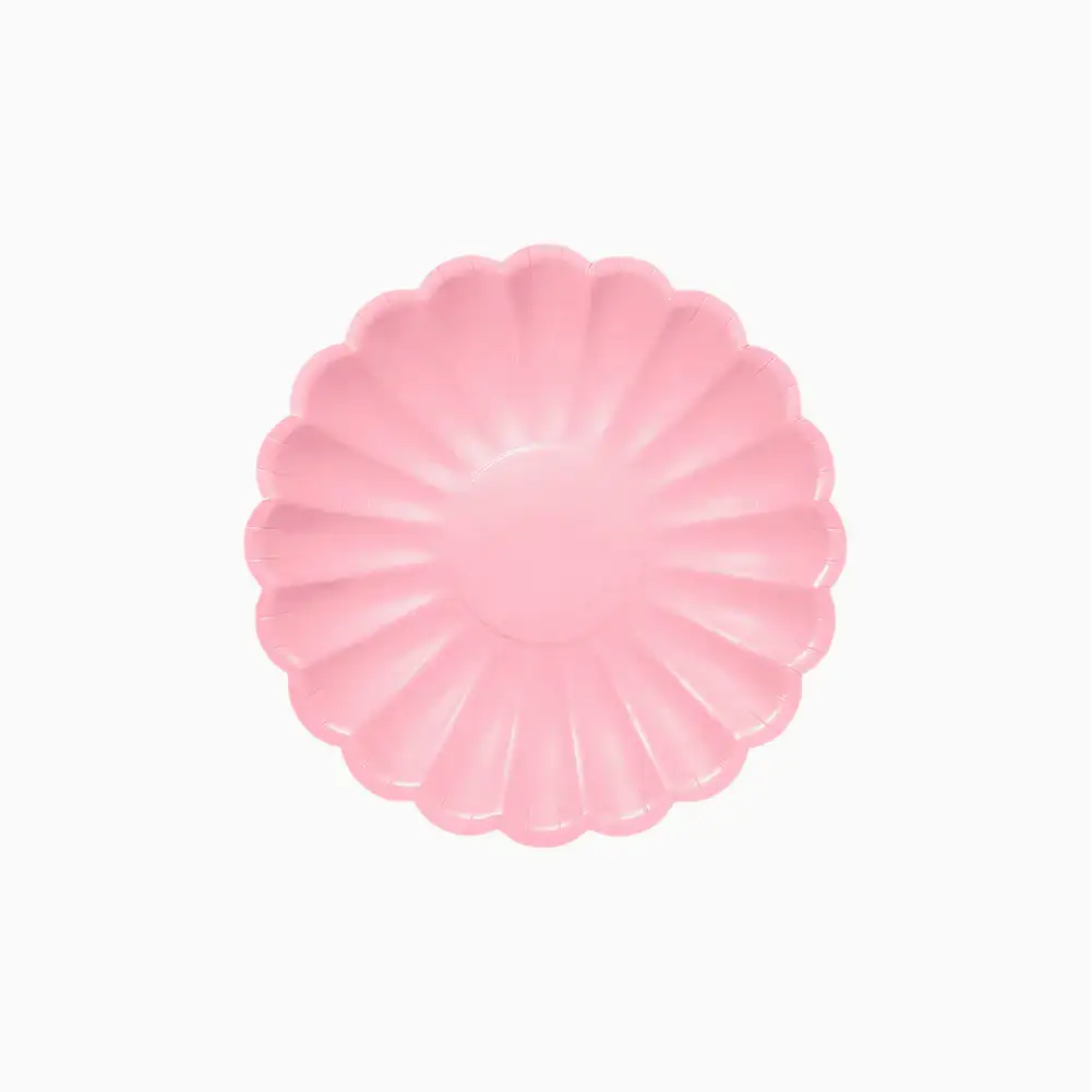 PLATOS GRANDES ONDULADOS ROSAS - 8ud