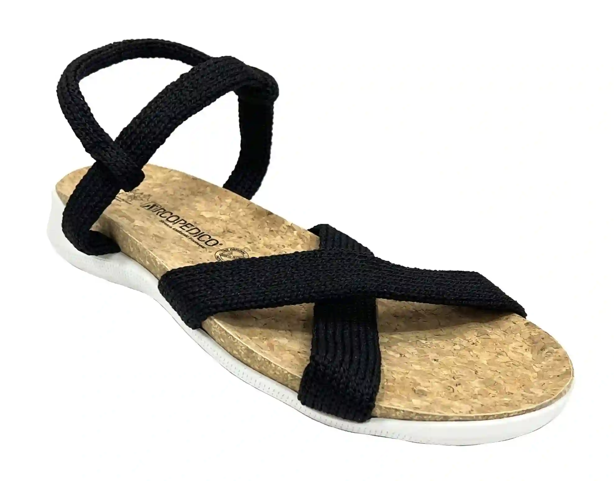 Arcopedico 3831 Tulum Black Sandalia Mujer Corcho