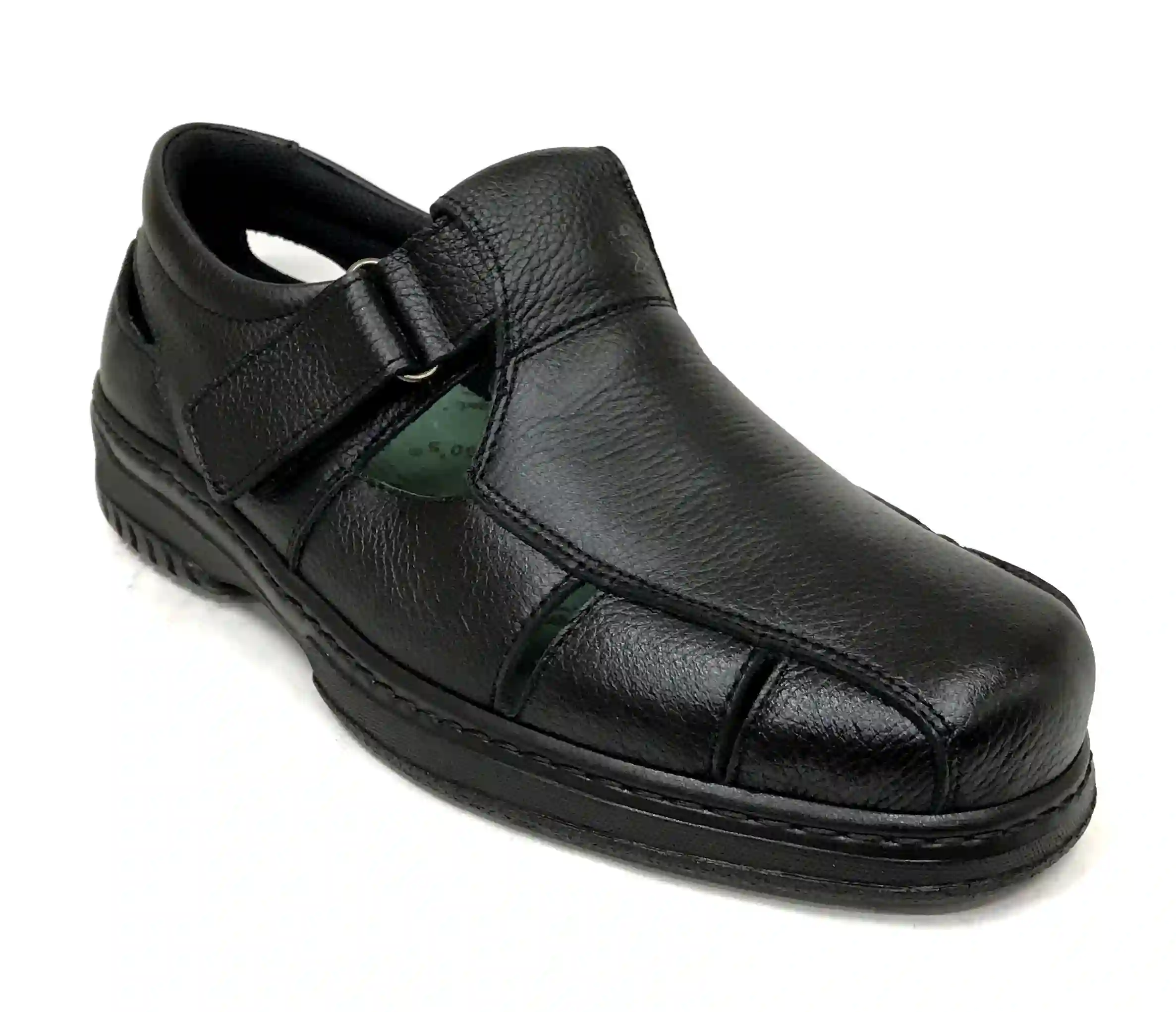Pinoso's 6008-H Black Sandalia Diabetic Pie