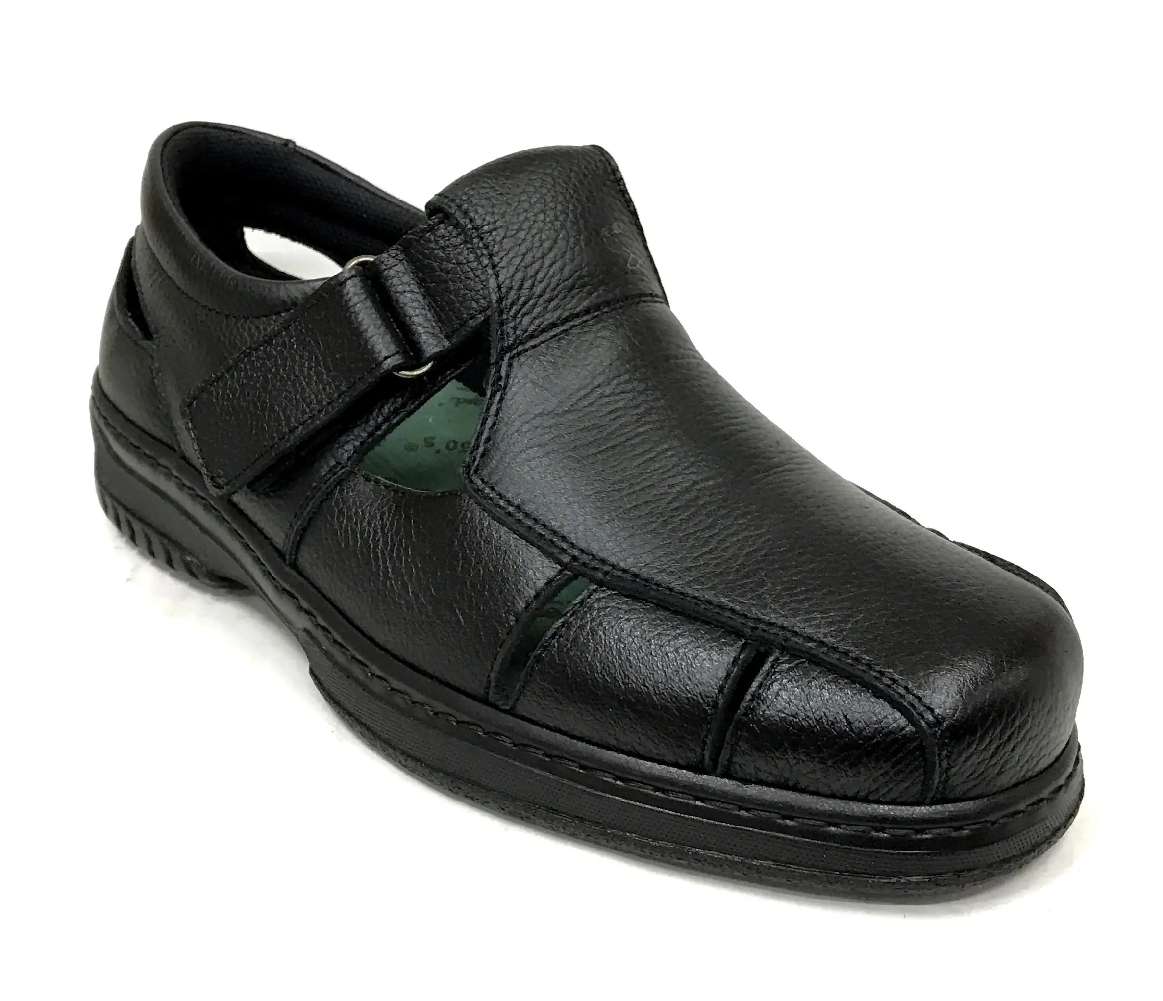 Pinoso's 6008-H Black Sandalia Diabetic Pie