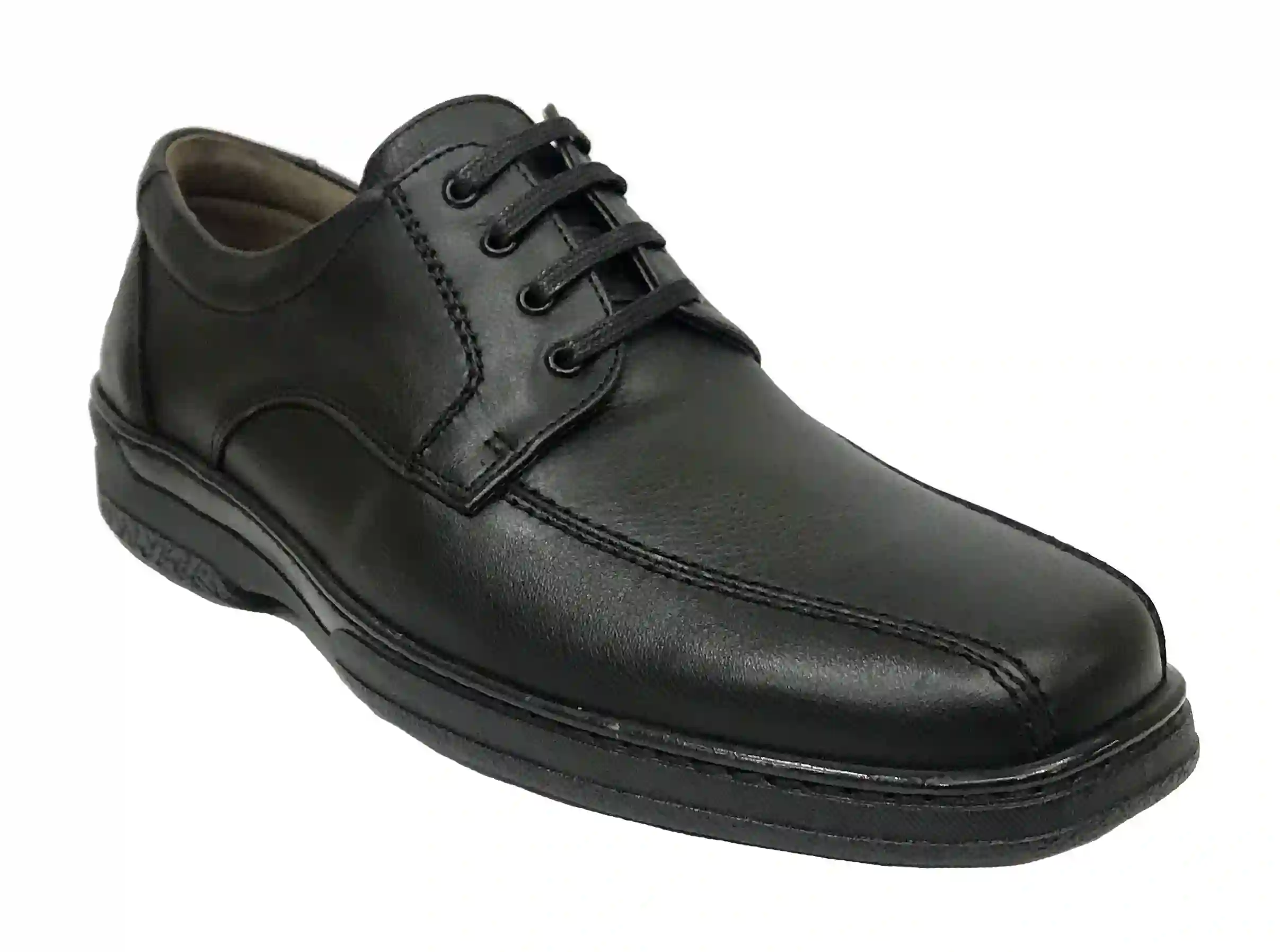 Primocx 6987 Black Shoe Man Diabetic Foot with Laces