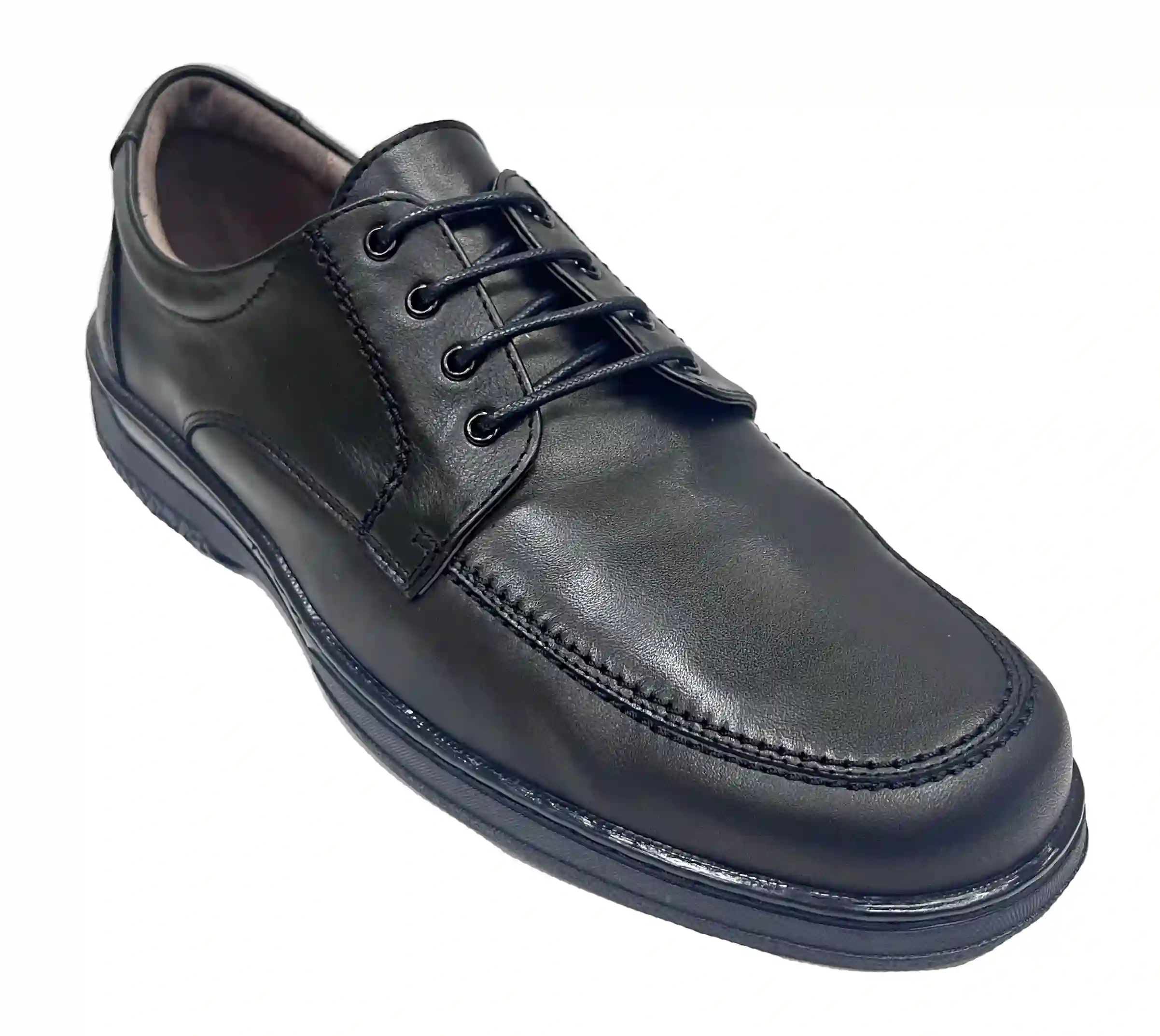 Primocx 6992 Black Shoe Man Diabetic Foot with Laces