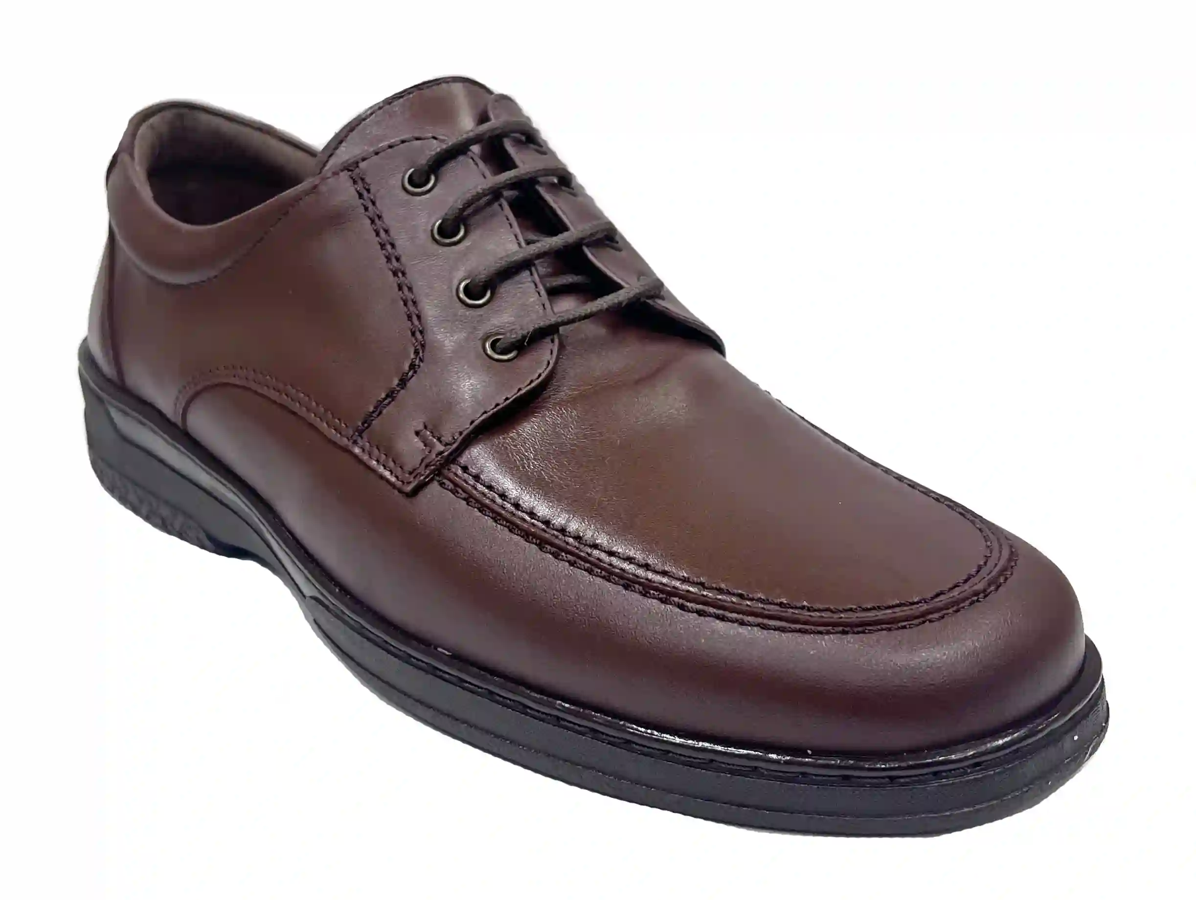Primocx 6992 Brown Men's Shoe Diabetic foot with laces