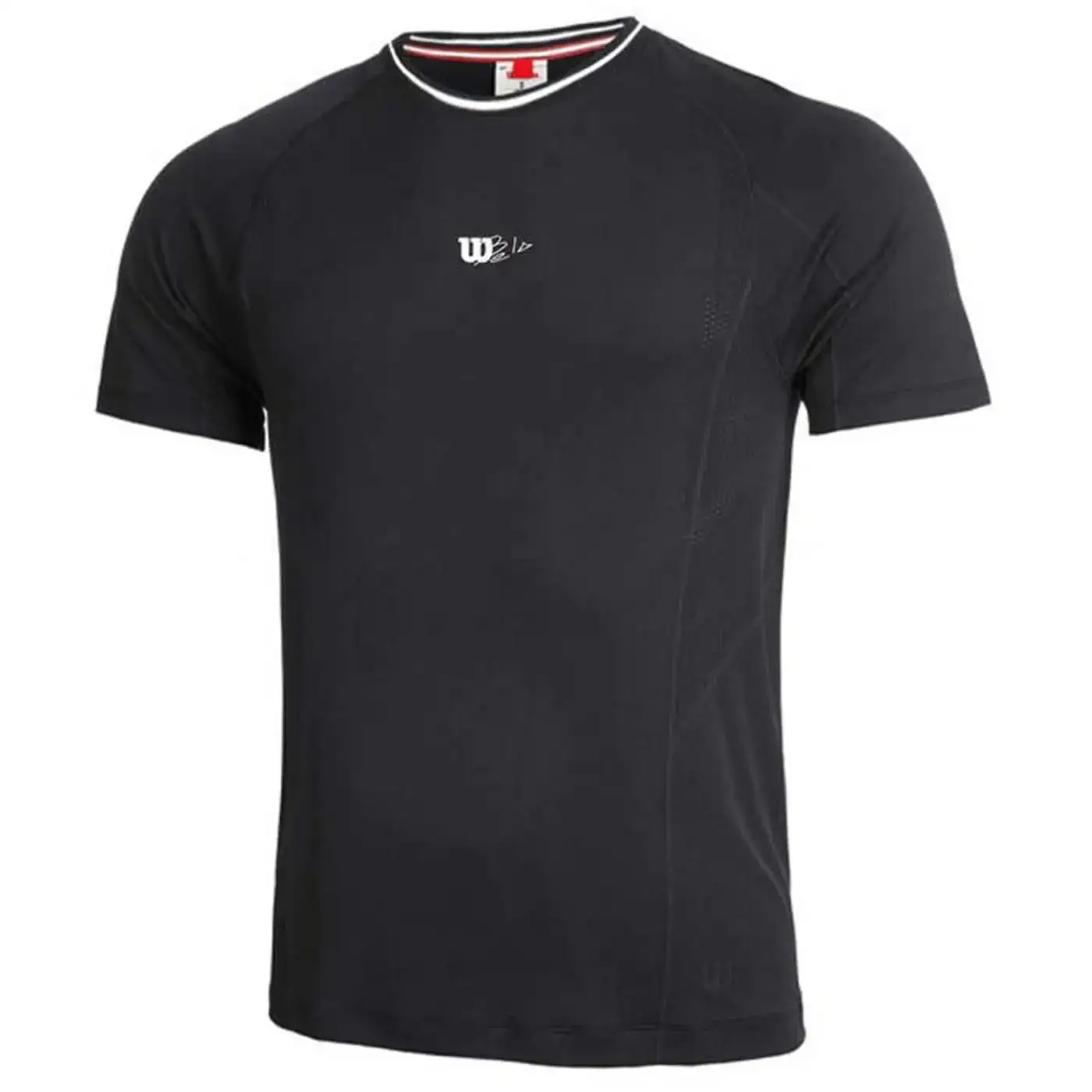 Camiseta Wilson Bela Seamless Crew Hombre Negro
