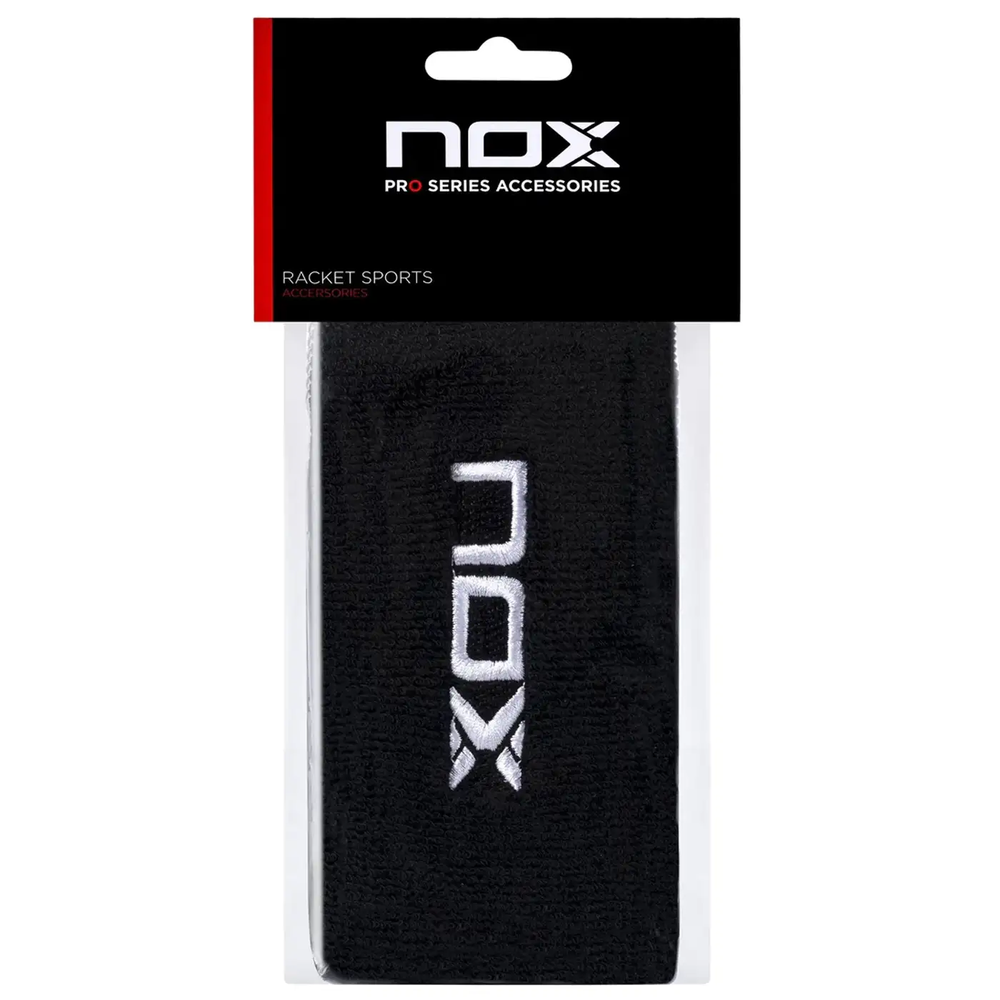 Muñequera NOX larga negro blanco 2PAX