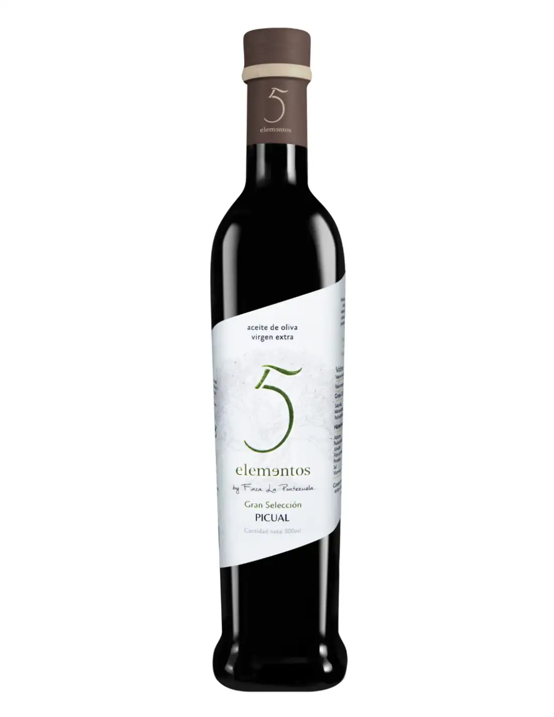 Finca La Pontezuela 5 Elementos Gran Selección Picual - Botella de vidrio 500 ml.