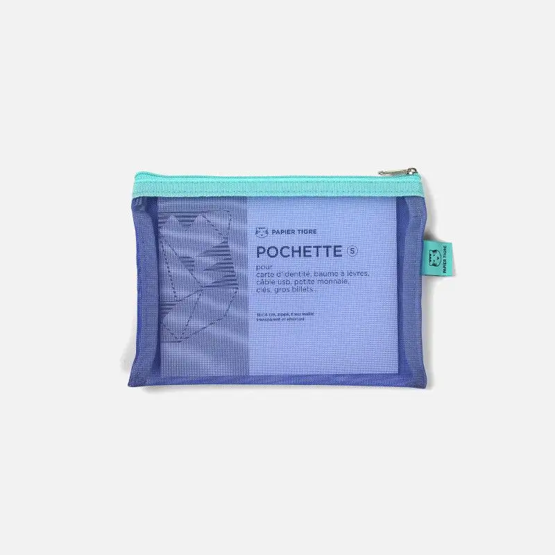ESTUCHE DE MALLA - S | AGUAMARINA / PAPIER TIGRE