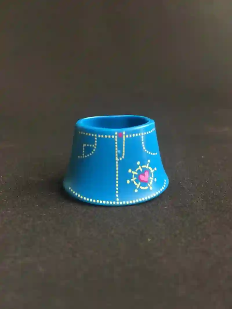 VES0002 Falda Evasé Figura Delgada Vaquera Parche Corazón
