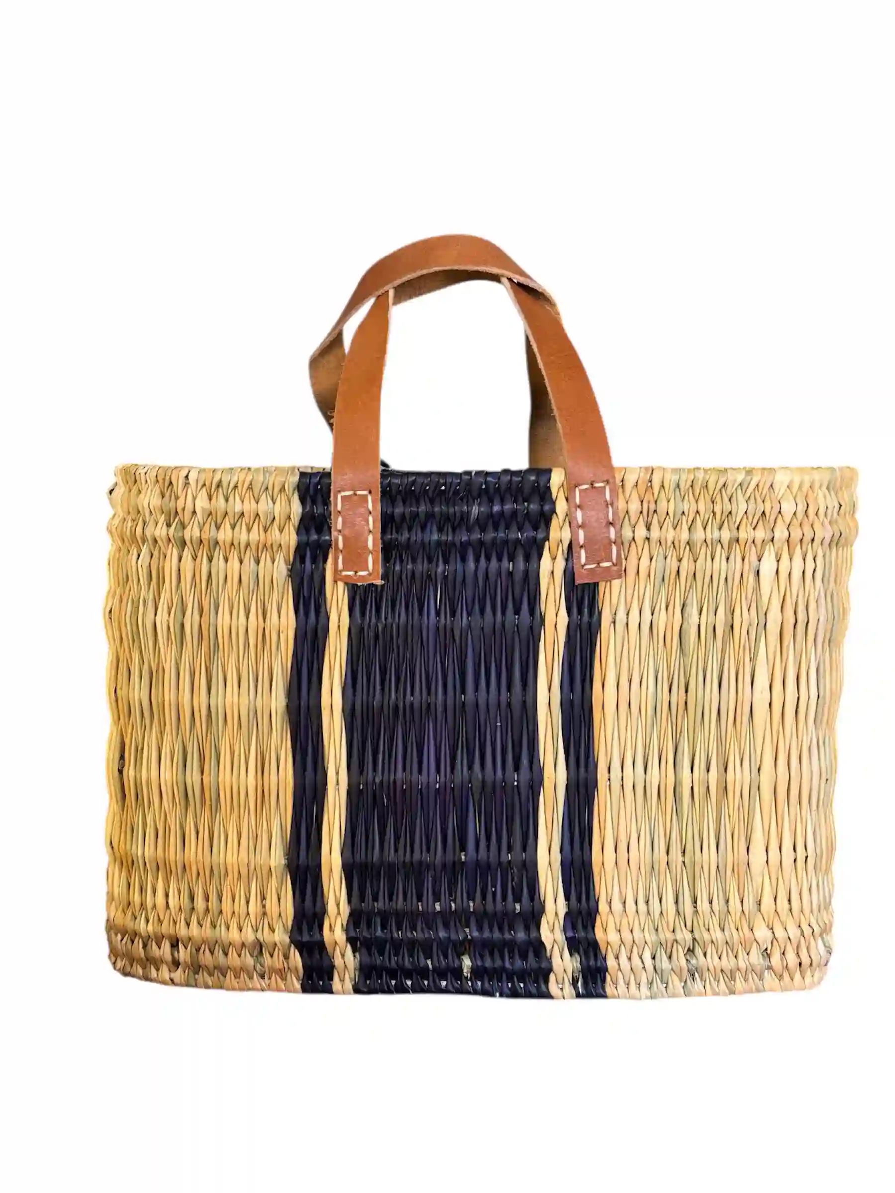 Bolsa de cesta de cañas tejidas
