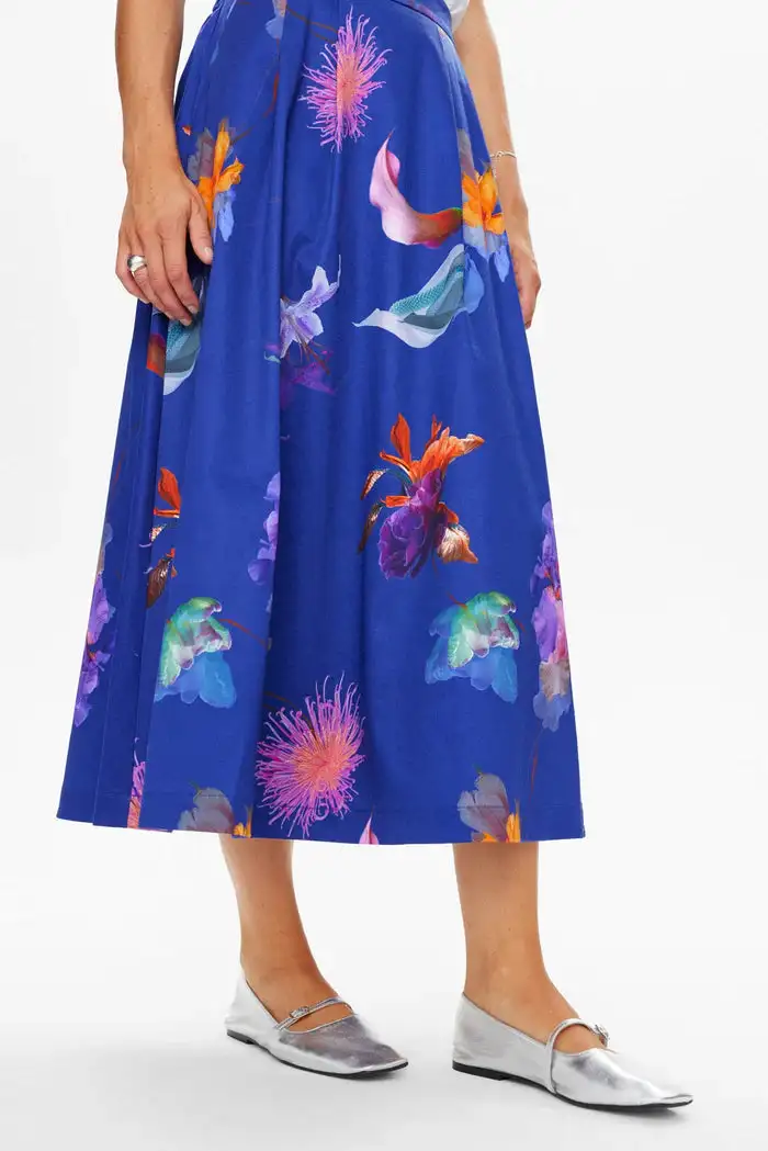 Falda Estampada Azul - Imagen 4